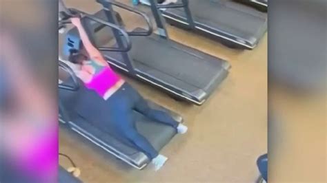Woman Falls On Treadmill Loses Pants