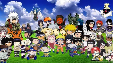 Wallpaper Chibi Naruto Anime Manga Characters Group