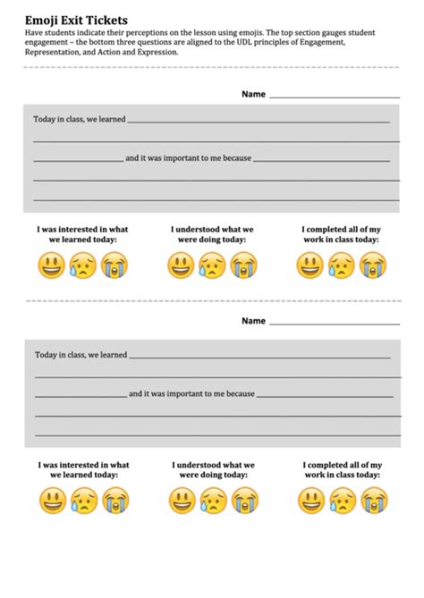 emoji exit  template printable