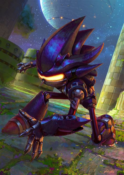 Mecha Sonic By Yoshiyaki Hedgehog Art Sonic Sonic Art