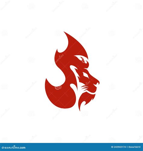 Lion Fire Stock Vector Illustration Of Icon Mythology