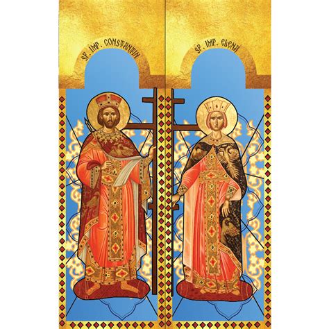 Elena cu ocazia onomasticii, vreau sa iti spun ca pentru mine reprezinti totul in viata si ca sufletul meu iti doreste numai fericire si impliniri! Sf Imparati Constantin si Elena - Print Icoane