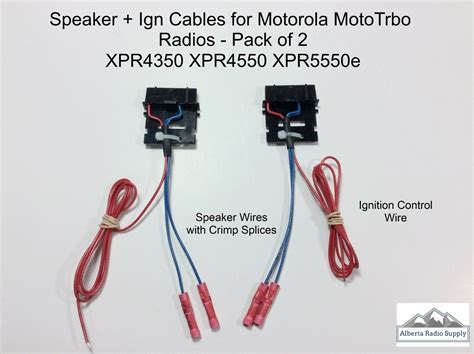 Motorola Mototrbo Speaker Ignition Plug X 2 Xpr5550e Xpr4550 Xpr4350
