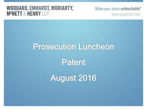 Prosecution Luncheon Patent August Ppt Download