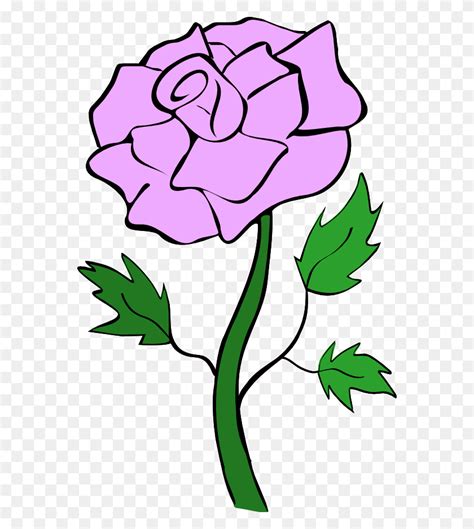 Rose Clip Art Outline Single Rose Clipart Flyclipart