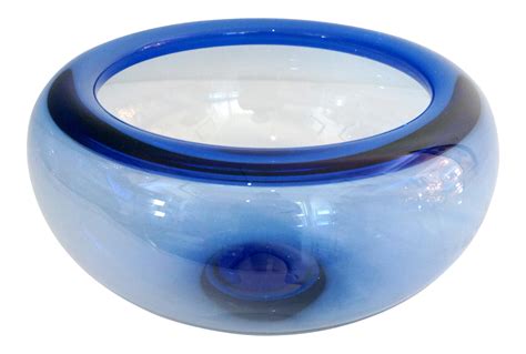 Vintage Blue Art Glass Bowl Chairish