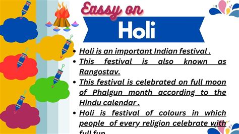 10 Lines On Holi Festival Eassy On Holi In English Youtube