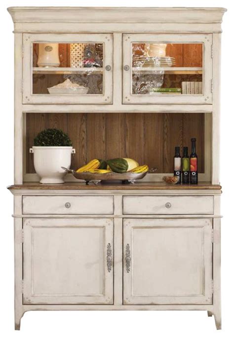 Hooker Furniture Chic Coterie Buffet And Hutch In Antique White