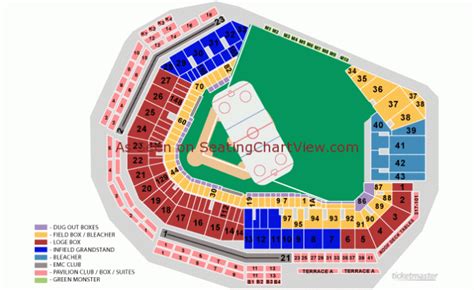 Fenway Park Seating Map Concert Awesome Home