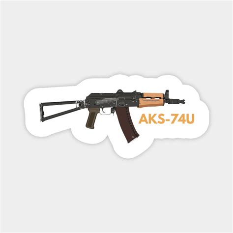 Aks 74u Shortened Assault Rifle Kalashnikov Magnet Teepublic