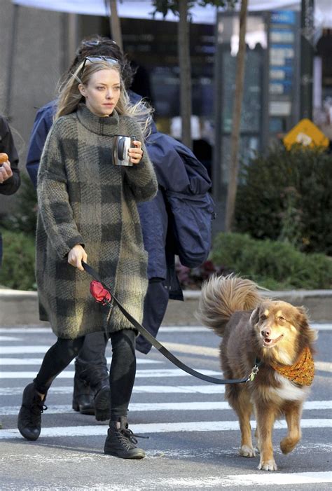 Amanda Seyfried Walks Her Dog Finn Out In New York Hawtcelebs