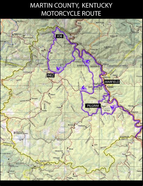 Martin County Kentucky Motorcycle Routes
