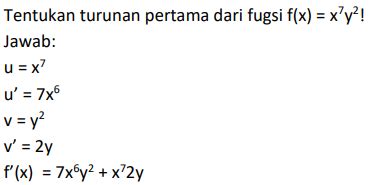 Turunan Fungsi Aljabar Pengertian Rumus Aplikasi Contoh Soal