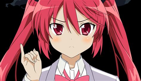 Red Vectors Transparent Twintails Anime Girls Haiyore Nyaruko