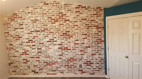 Faux Brick Wall With Lowes Panels Faux Brick Fake Brick Wall Faux