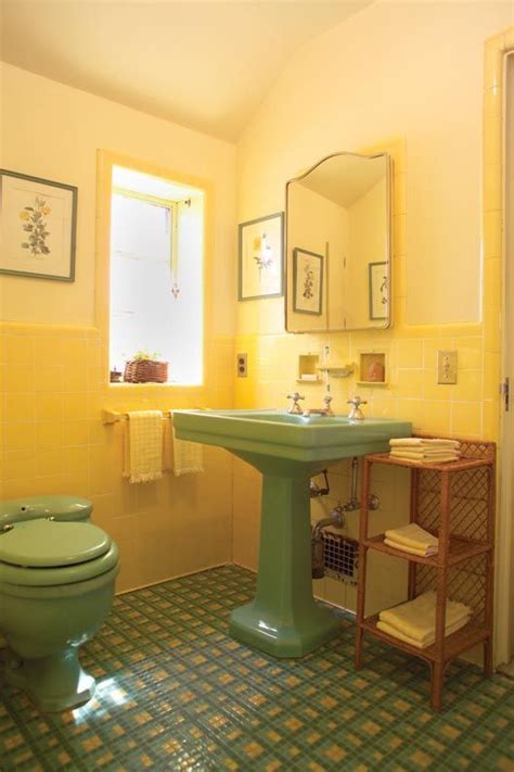 34 Retro Yellow Bathroom Tile Ideas And Pictures 2022