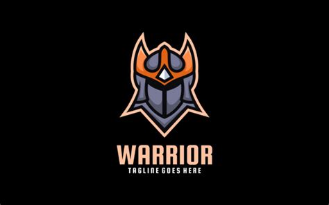 Warrior Simple Mascot Logo 1 341403 Templatemonster