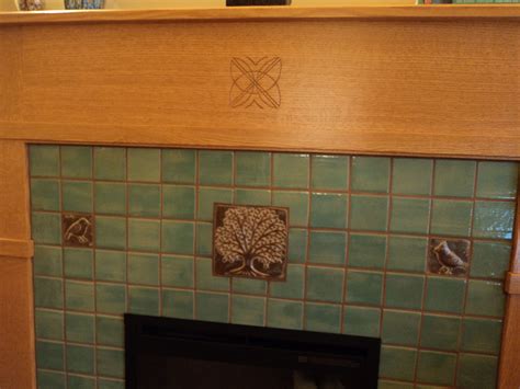 A Craftsman Fireplace Craftsman Fireplace Fireplace Art Handmade Tiles