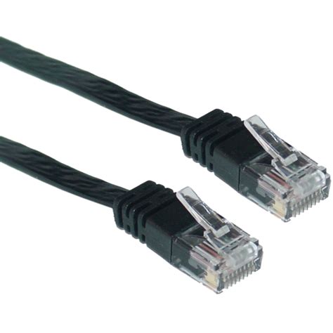 1000ft cat6 bulk network cable, utp/cmr 550mhz unshielded solid, black. 50ft Flat Cat5e Black Ethernet Patch Cable