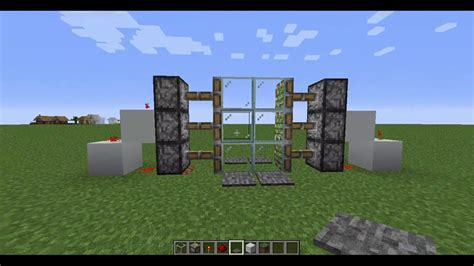 como hacer una puerta automatica-minecraft - YouTube