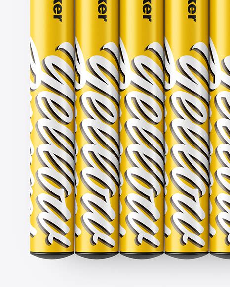 Download Matte Marker Pens Mockup in Stationery Mockups on Yellow ...