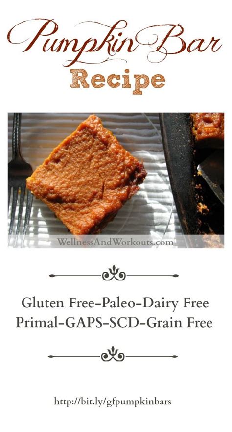Gluten Free Grain Free Dairy Free Pumpkin Bar Recipe Paleo Primal