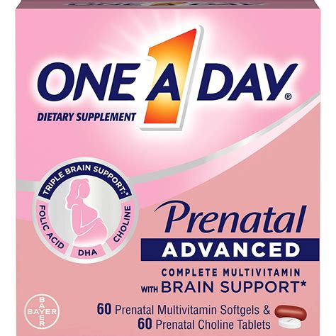 One A Day Prenatal Advanced Complete Multivitamin And Brain Support