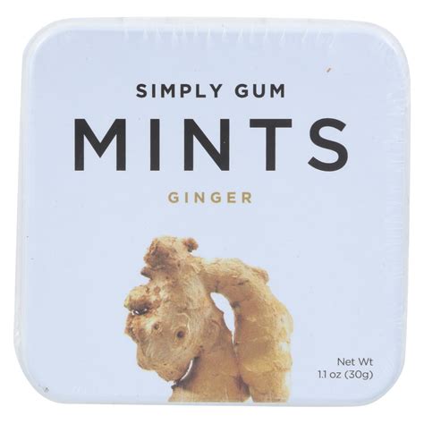 Simply Gum Ginger Mints Case Of 6 30 Ct