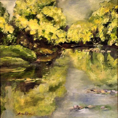 River Oil Painting Landscape Impressionist Original Nature