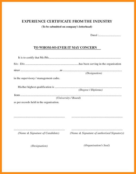 One must have experience certificate of every company they work for and it is given at the time when anyone switch for the job or have retired or not working anymore in the company. application for experience certificate - Scribd india