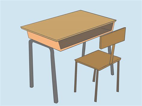 How To Draw A School Desk Step By Step