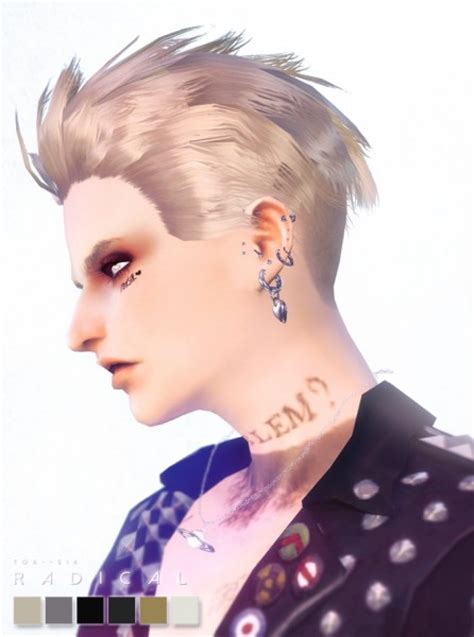 Tok Sik Alpha Hairstyle Sims 4 Hairs