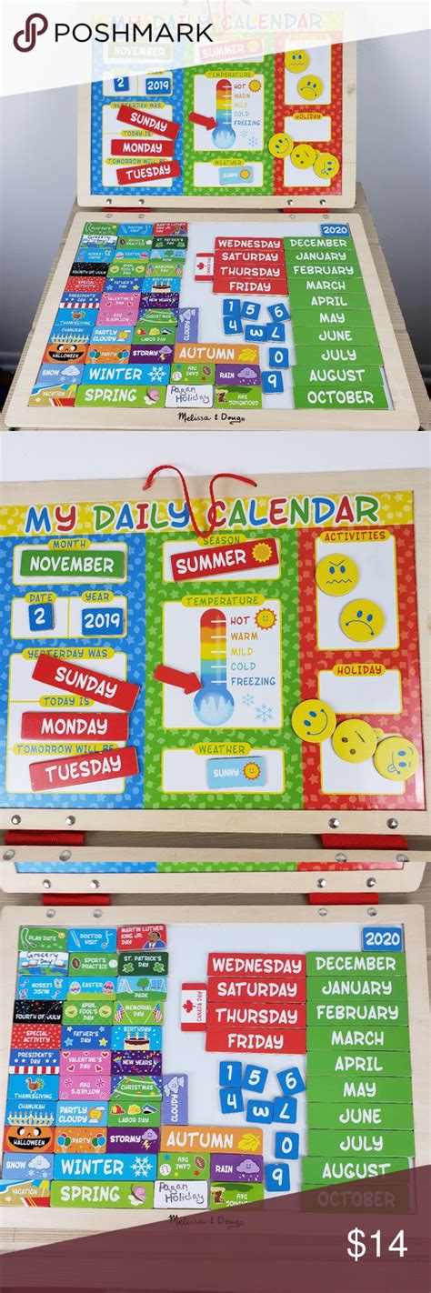 Melissa And Doug Magnetic Daily Kids Calendar You Are Looking At A 12x15