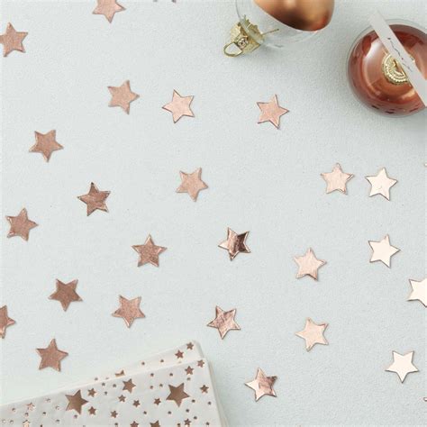 Rose Gold Star Shaped Confetti By Favour Lane