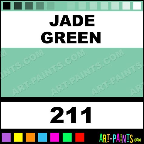 Jade Green Colours Acrylic Paints 211 Jade Green Paint Jade Green
