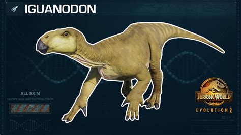All Iguanodon Skins Jurassic World Evolution 2 Youtube