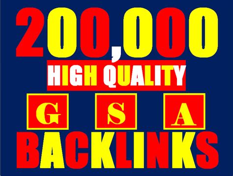 I Will Create 200000 Highly Verified Backlinks Your Website Using Gsa