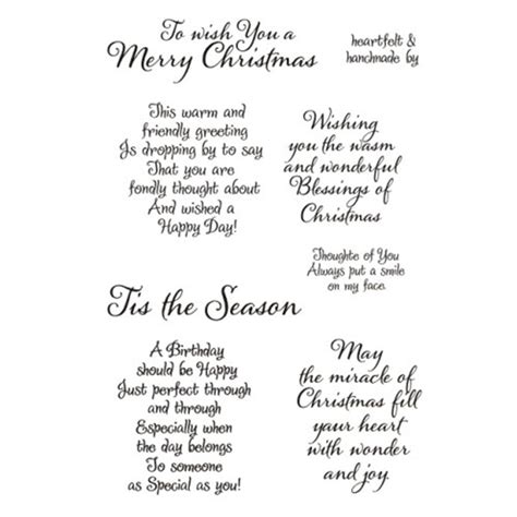 Here are some short season's greetings messages that you could personalize with your family name. Tis the season Christmas Sayings Sentiments Greetings Rubber Clear Stamp/Seal Scrapbook/Photo ...