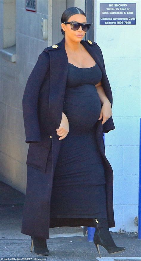 Pregnant Kim Kardashian Almost Spills Out Of Her Dress Stylish