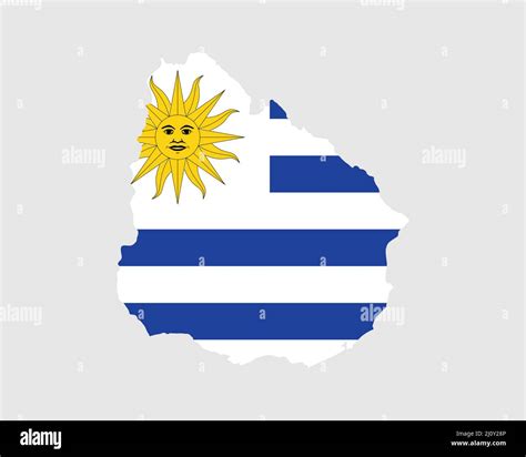 Uruguay Flag Map Map Of The Oriental Republic Of Uruguay With The Uruguayan Country Banner