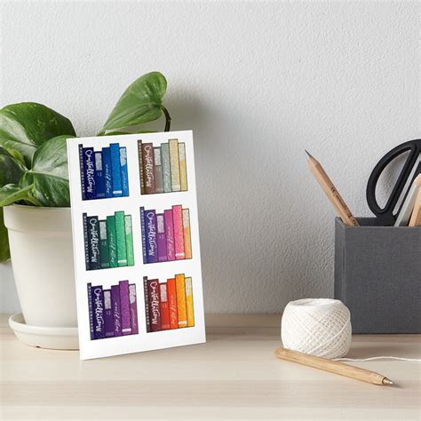 Colorful Book Spines Art Board Print By Joyfulreader03 Redbubble