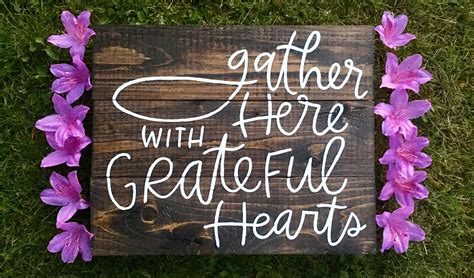 Gather Here With Grateful Hearts 🌸 Palletsign Palletsigns Woodsign