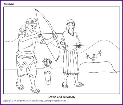 David And Jonathan Coloring Page Coloring Pages
