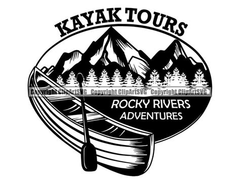 Kayaking Logo Kayak Canoe Boat Water River Raft Rafting Ore Etsy