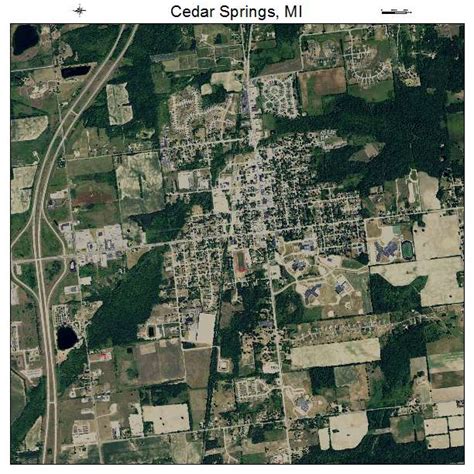Aerial Photography Map Of Cedar Springs Mi Michigan