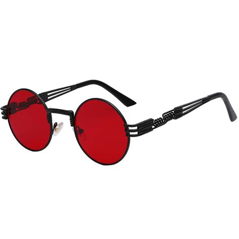 gothic steampunk sonnenbrille männer frauen vintage metall runde sonnenbrille marke designer