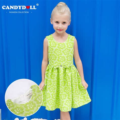 Candydoll 2017 Children Girls Dresses Summer Sleeveless Dress Clothes