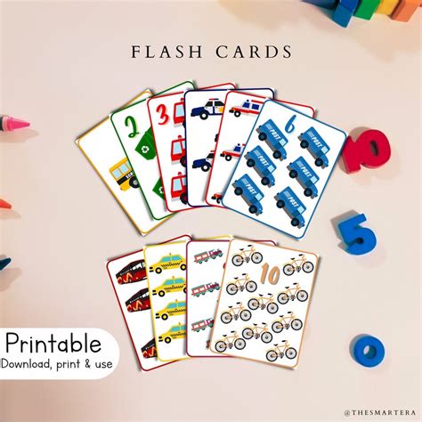 Number Flash Cards Printable For Toddlers 1 10 Montessori Etsy Hong Kong