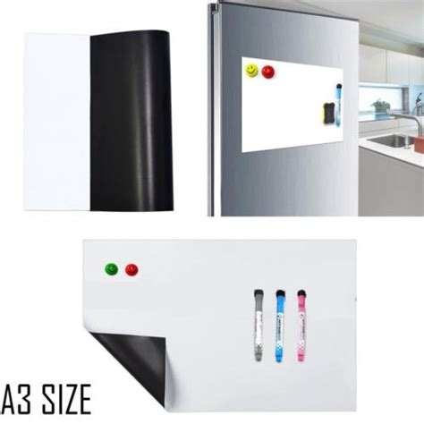 A3 Size Magnetic Fridge Sticker Removable Soft Whiteboard For