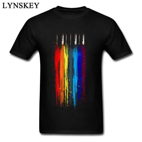 Paint Abstract Men Art Design Tee Shirts Cotton Clothing Breathable
